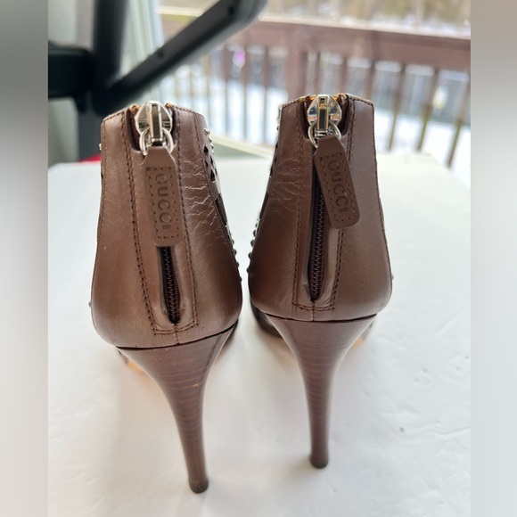 Gucci Lika Laser Cut Studded Heels - Picture 6 of 13